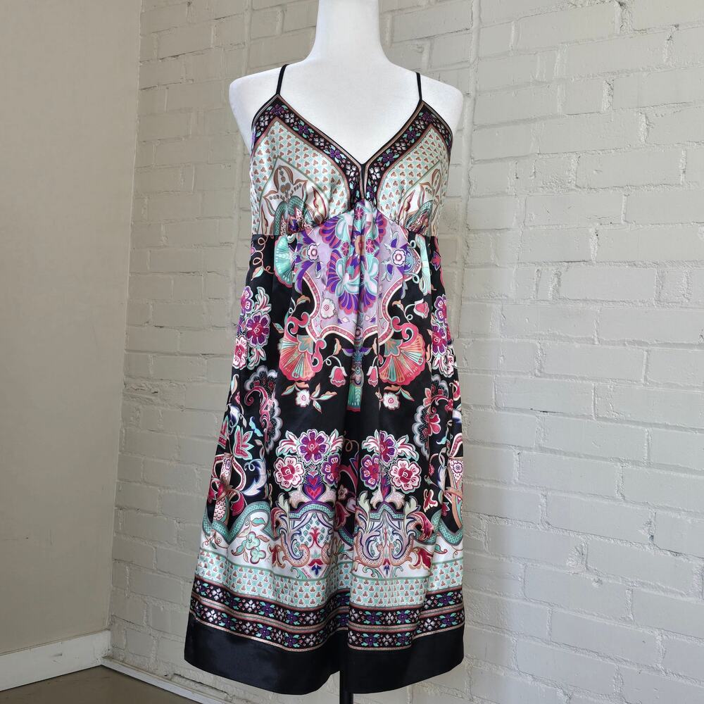 MIXIT Y2K Boho Vibrant Multicolor Floral Paisley Midi Dress┃Indie Sleaze Fairy